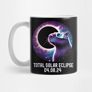 Starry Capybara Total Solar Eclipse Mug